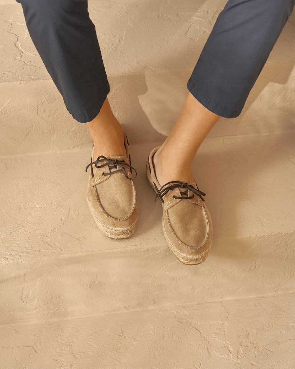 Manebí Scarpe da barca - Hamptons - Washed Beige Offerte stagionali