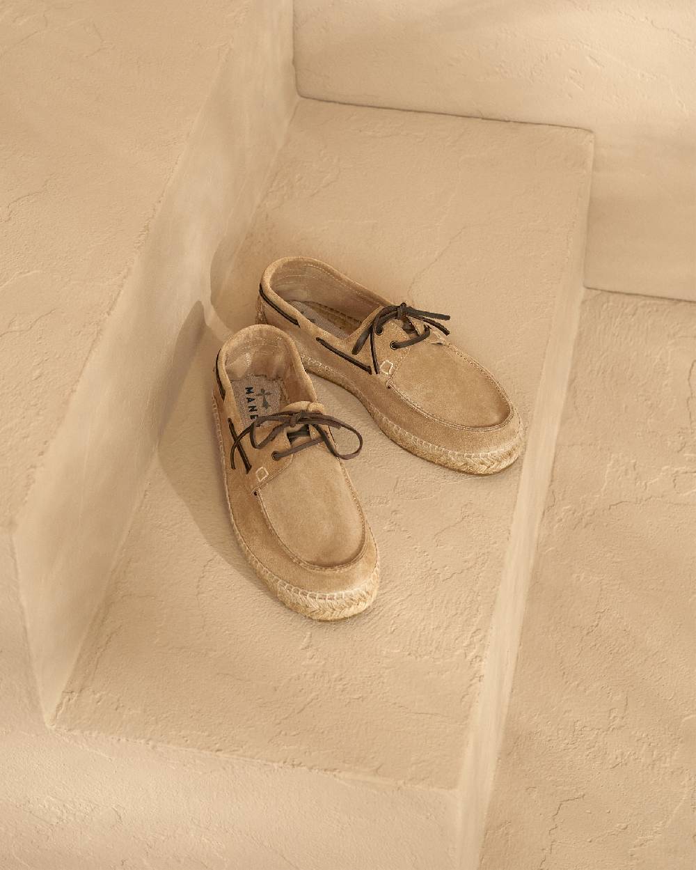 Manebí Scarpe da barca - Hamptons - Washed Beige Offerte stagionali