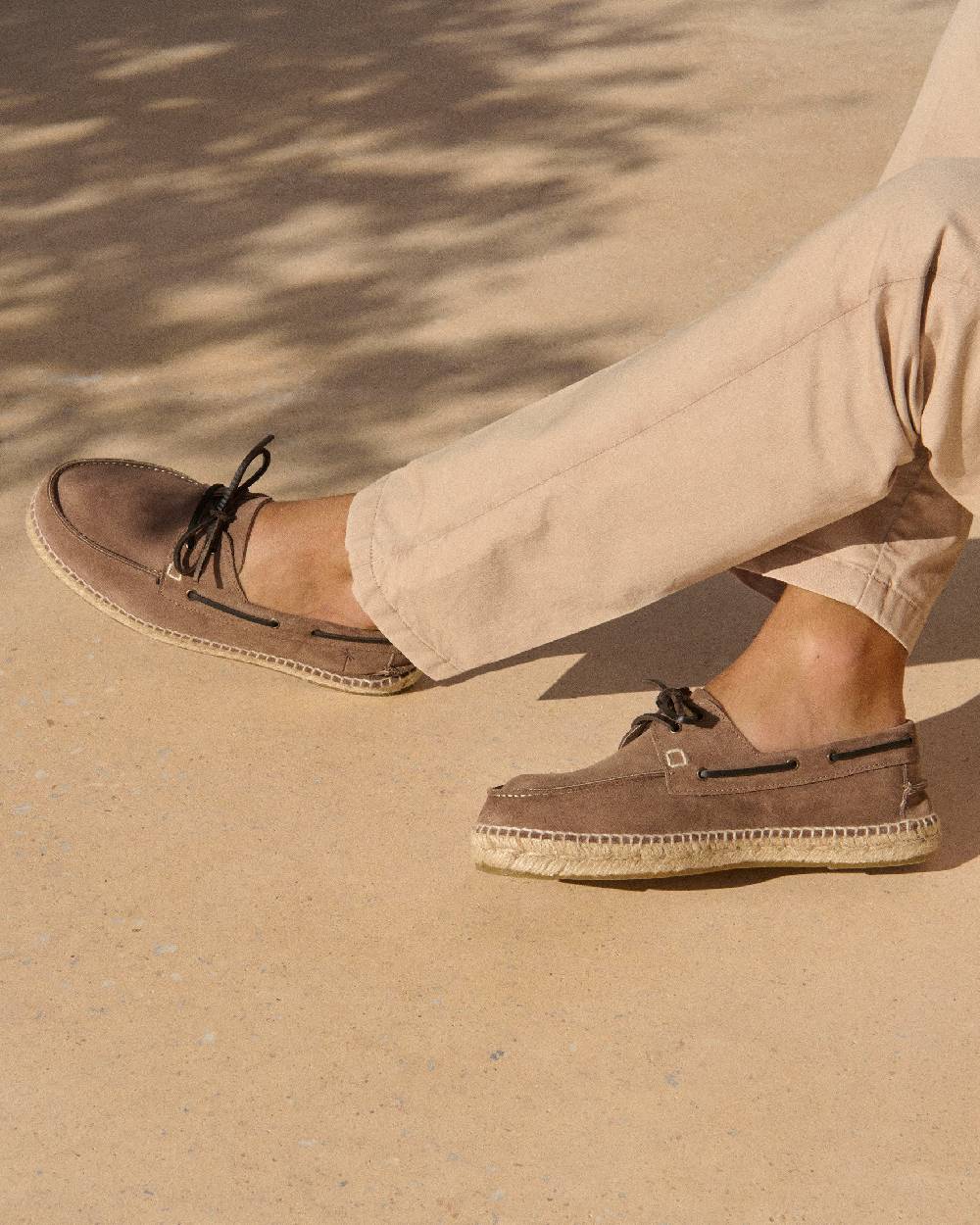 Manebí Suede Boat-Shoes Espadrilles - Hamptons Dark Moka Offerte speciali