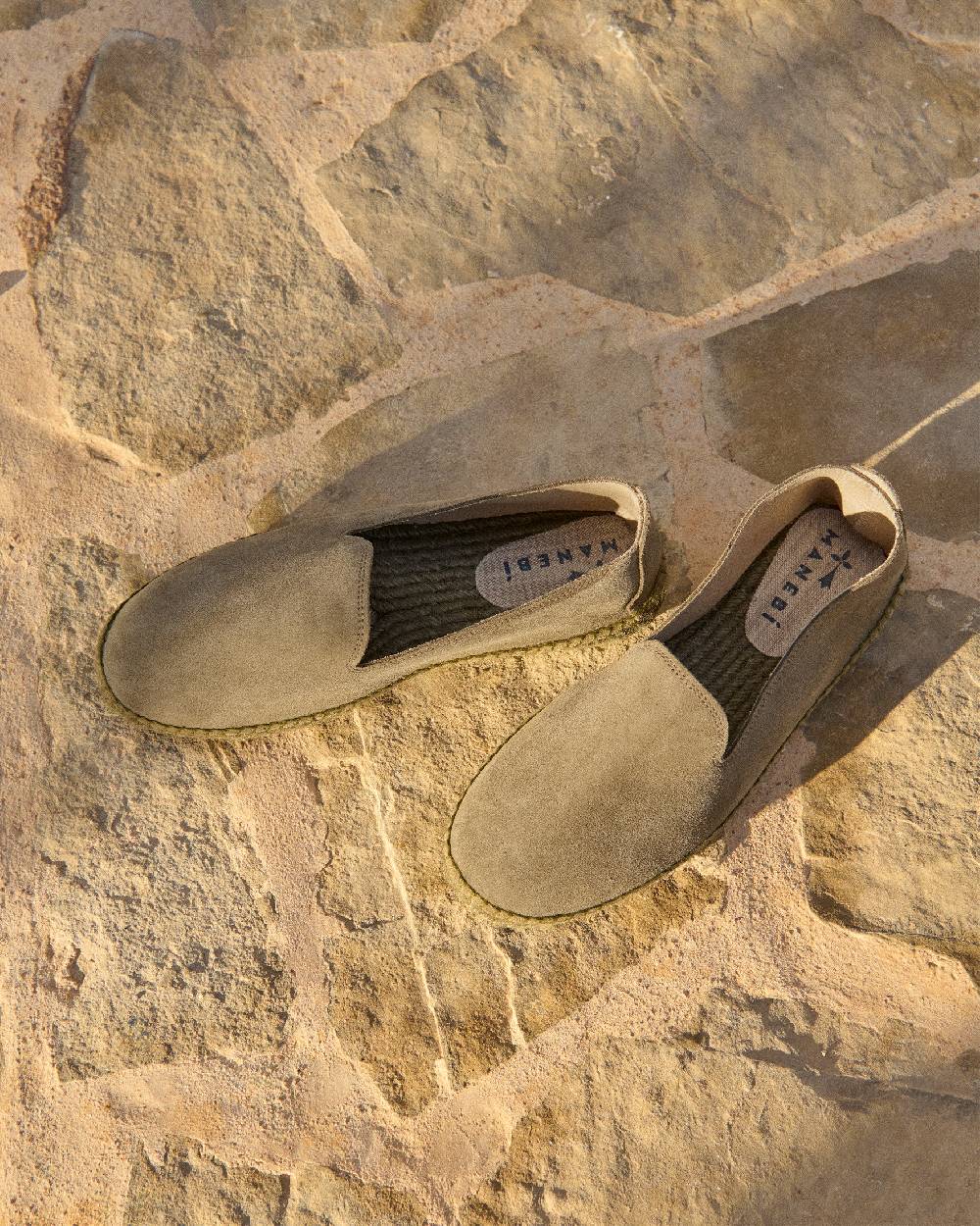 Manebí Espadrillas flat in pelle scamosciata - Hamptons - Forest On Tone Rilascio limitato