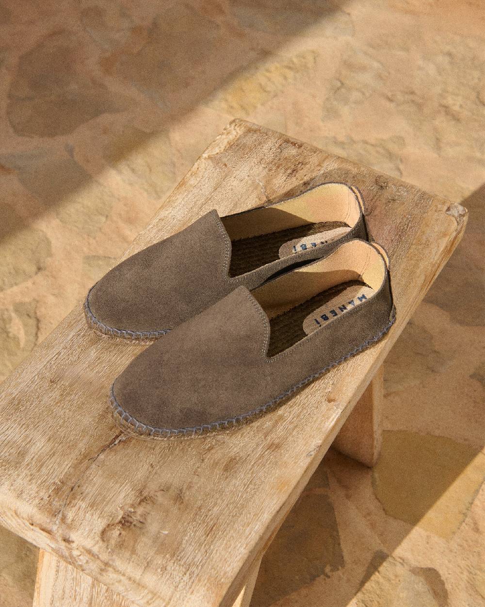 Manebí Espadrillas flat in pelle scamosciata - Hamptons - Carbon Grey ton sur ton Ultimi due giorni