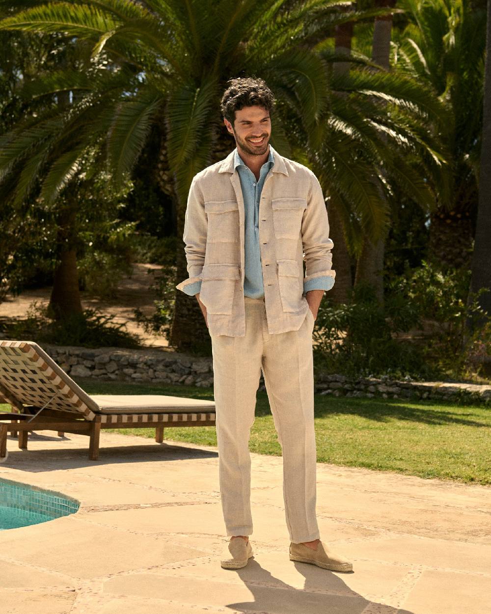 Manebí Irish Linen Savana Trousers - Kaki Beige Offerta speciale della fabbrica