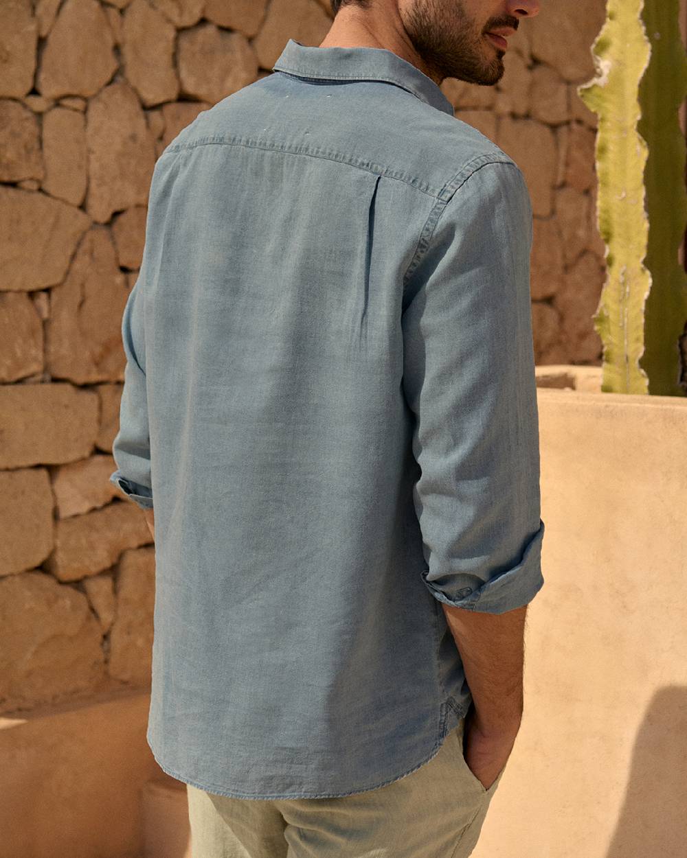 Manebí Lenim: Linen Denim|Nassau Polo Shirt Sostegno trimestrale