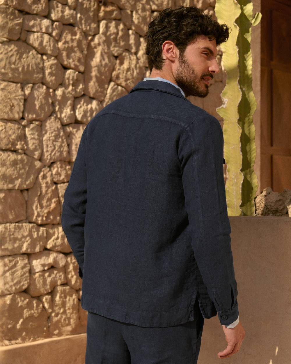 Manebí Irish Linen Savana Jacket - Night Blue Solo un giorno rimasto