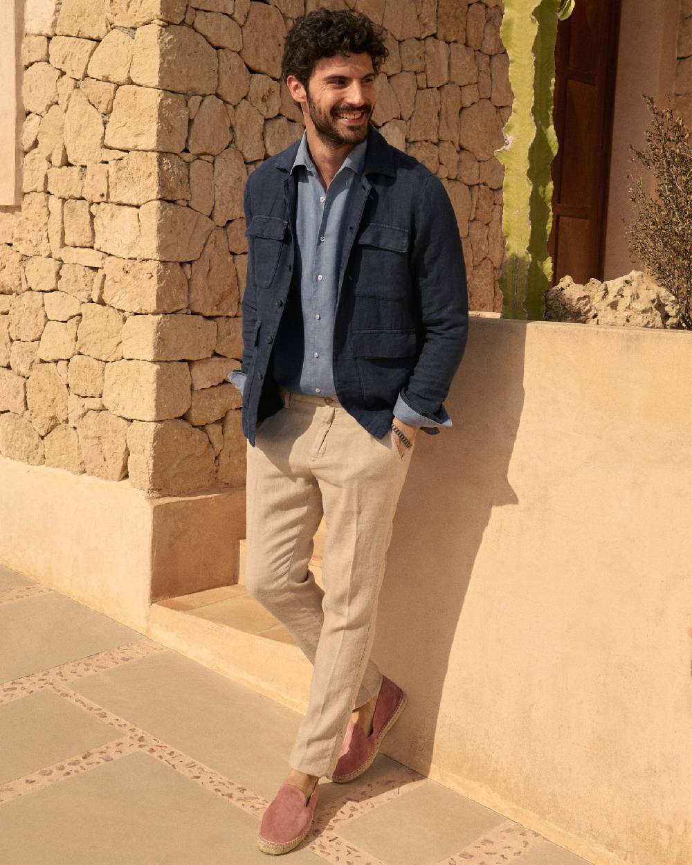 Manebí Irish Linen Savana Jacket - Night Blue Solo un giorno rimasto