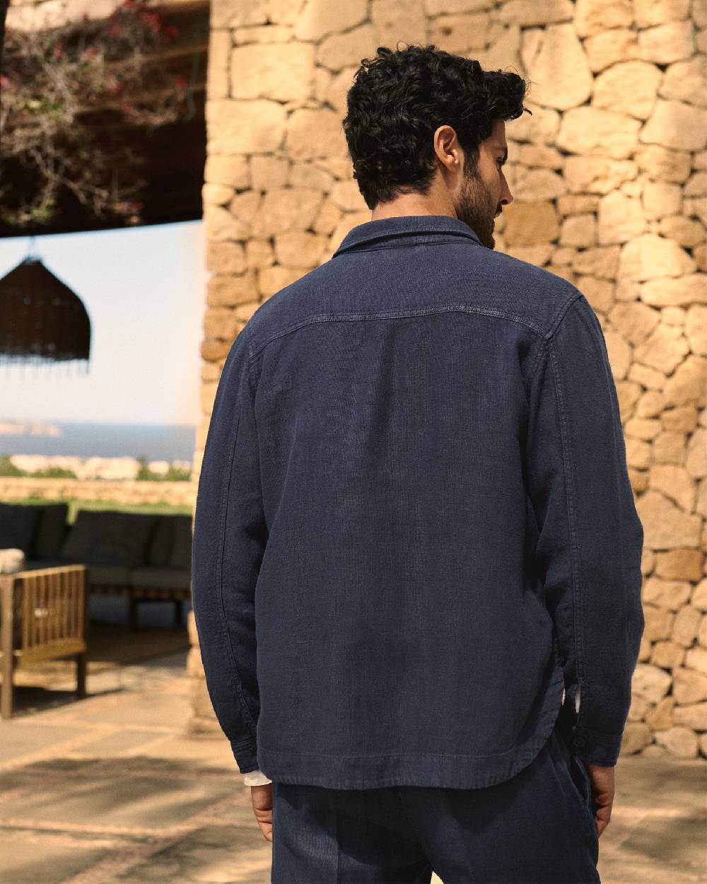 Manebí Linen Sahara Over Jacket - Night Blue Limitato a 3 giorni