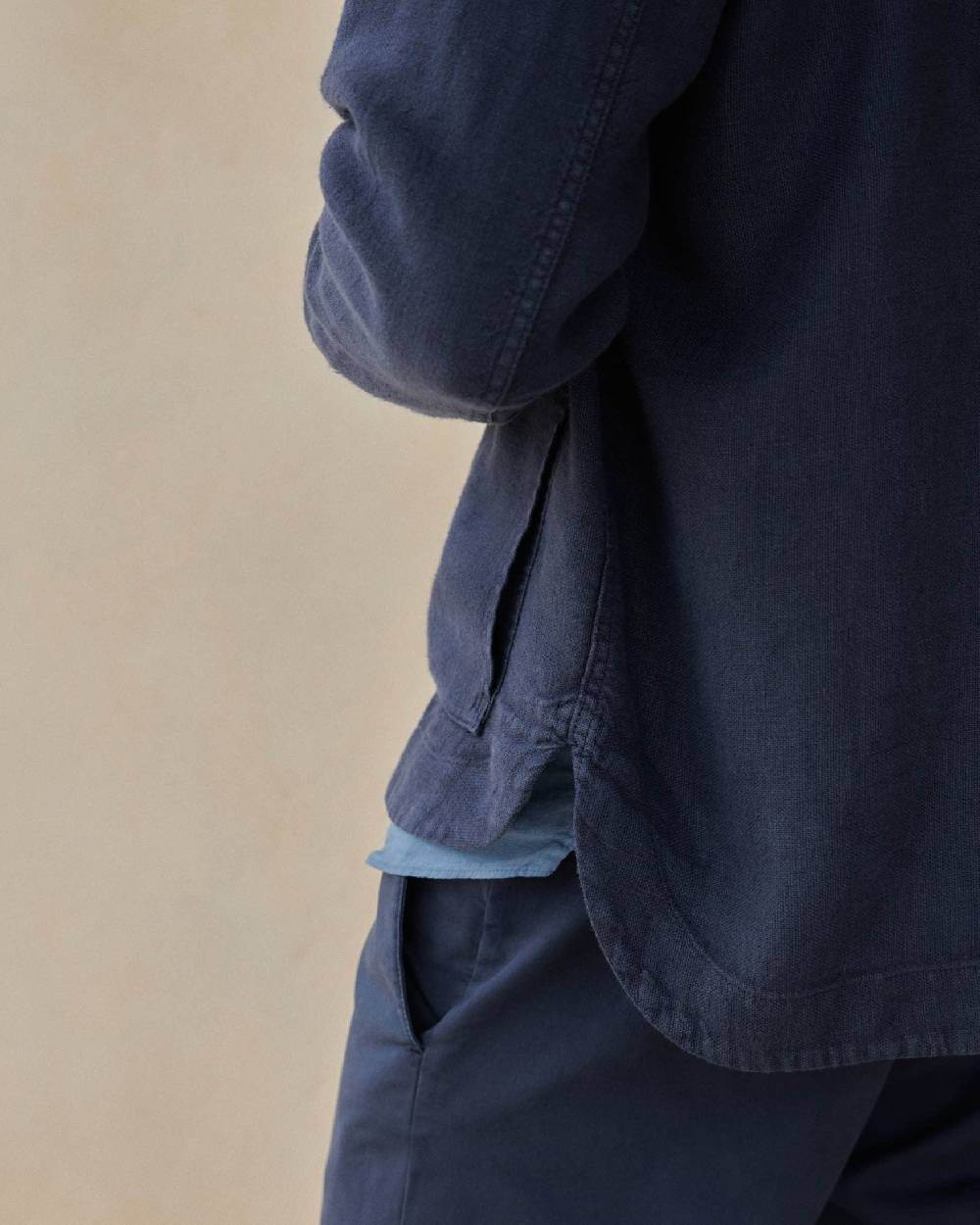 Manebí Linen Sahara Over Jacket - Night Blue Limitato a 3 giorni