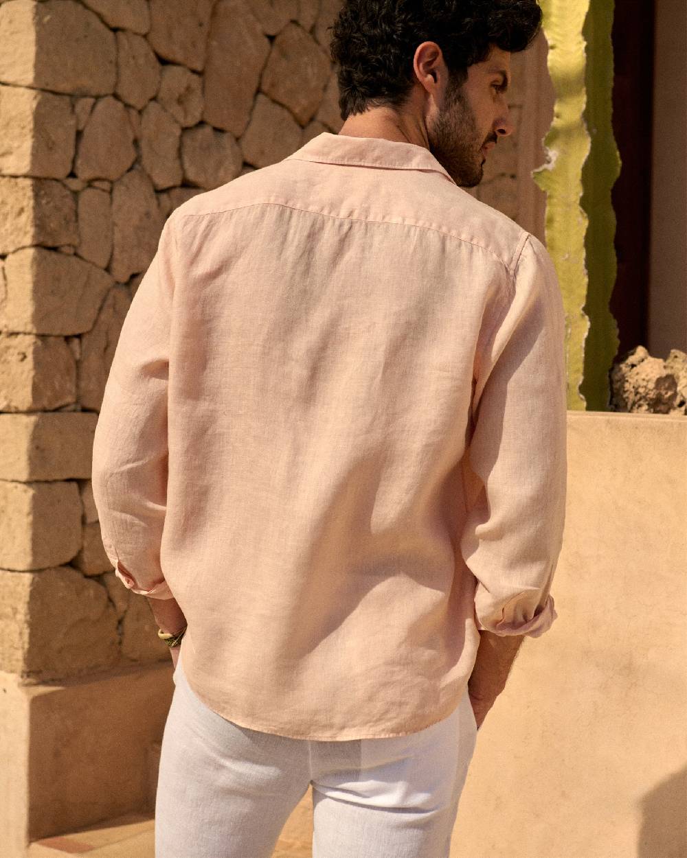 Manebí Washed Linen Panama Shirt - Spanish Villa Italy