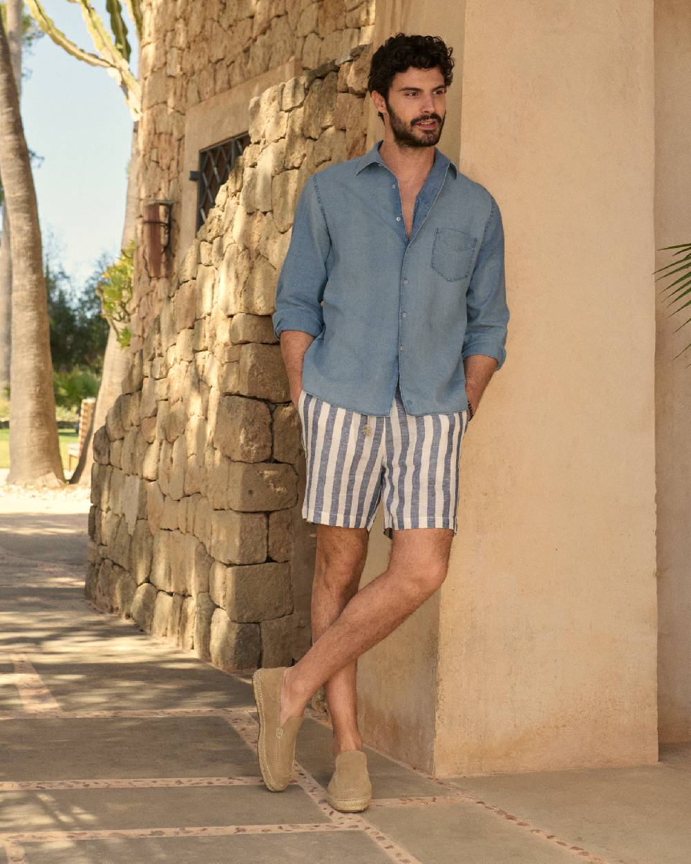 Manebí Lenim: Linen Denim|Panama Shirt In Linea