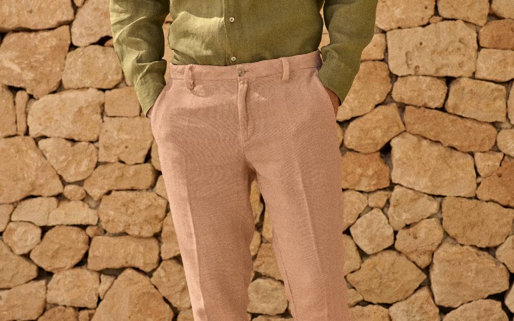 Manebí Woven Linen Milano Trousers - Spanish Villa Nuovo