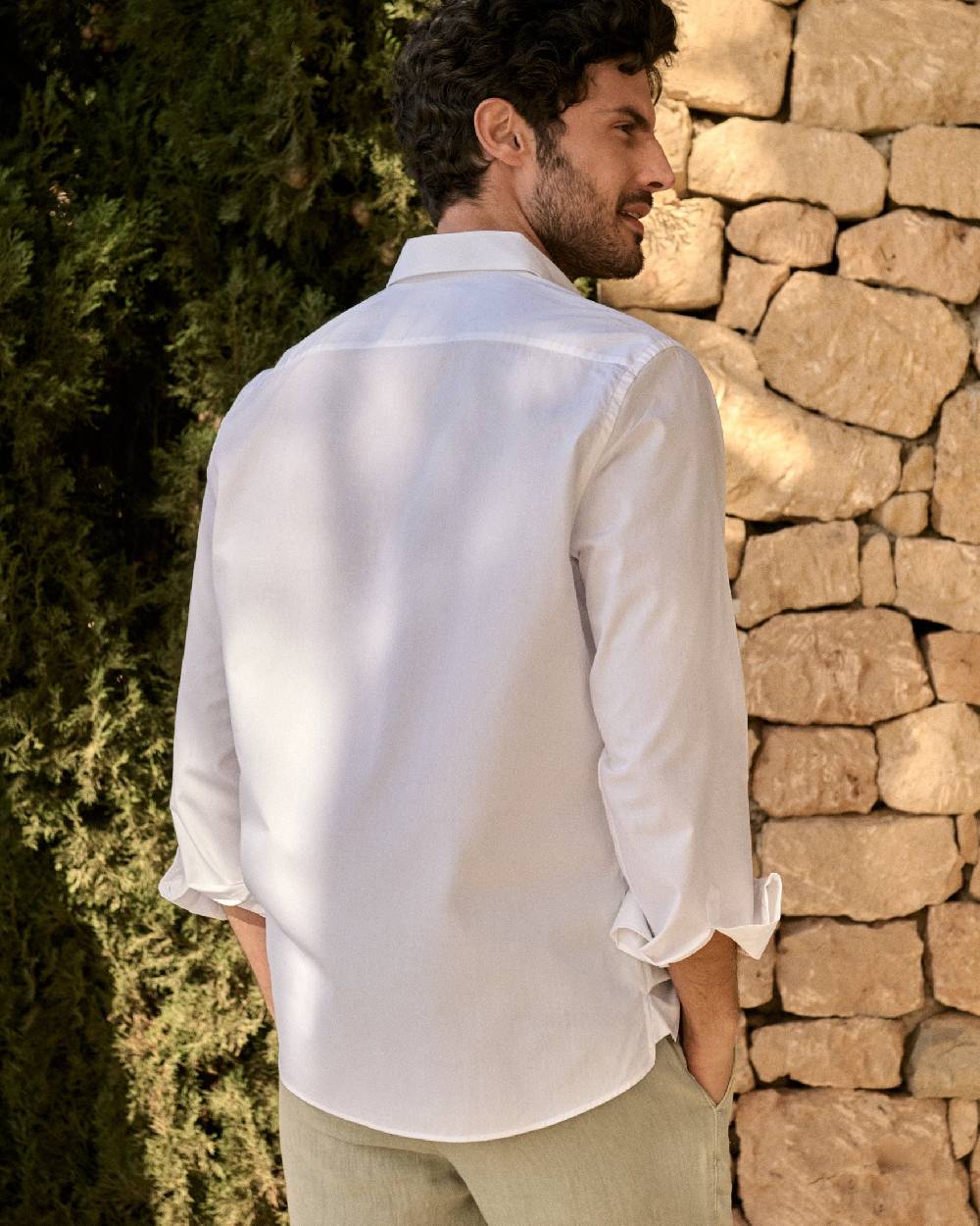 Manebí Poplin Panama Shirt - Off White Spedizione Gratuita