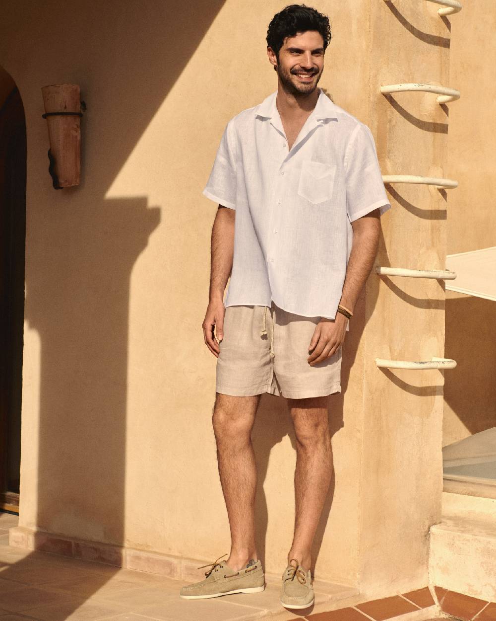 Manebí Light Linen Malibu Shorts - Kaki Beige Soddisfazione Garantita