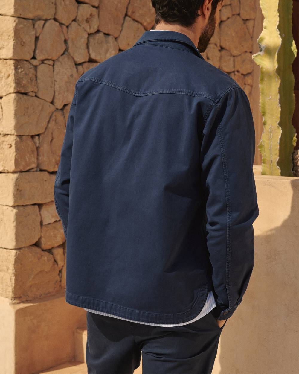 Manebí Stonewashed Cotton|Santa Fe Field Jacket - Embroidered Logo Night Blue Affare Del Giorno