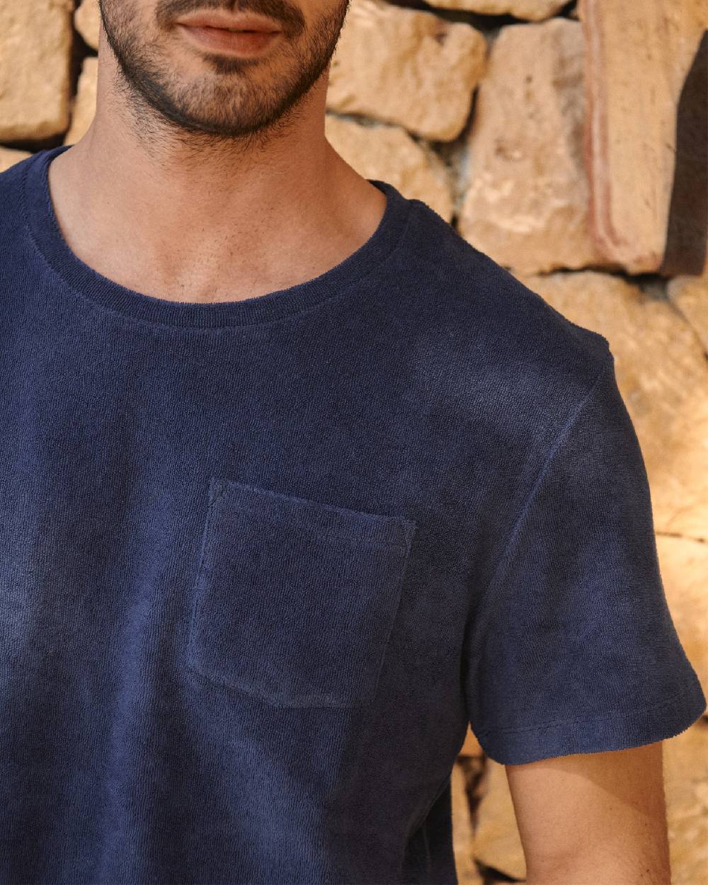 Manebí Organic Terry Cotton Emilio T-Shirt - Navy Novità