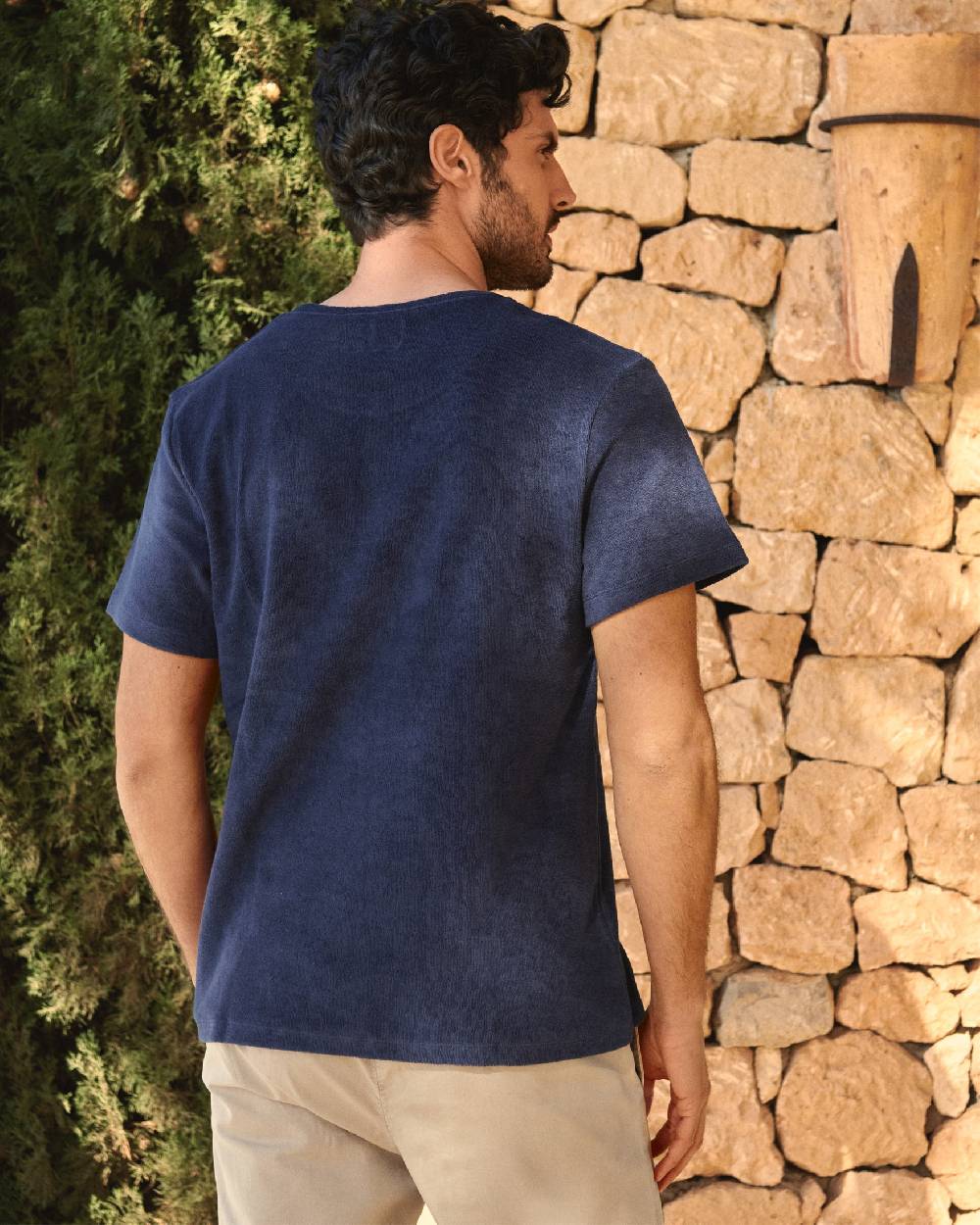 Manebí Organic Terry Cotton Emilio T-Shirt - Navy Novità