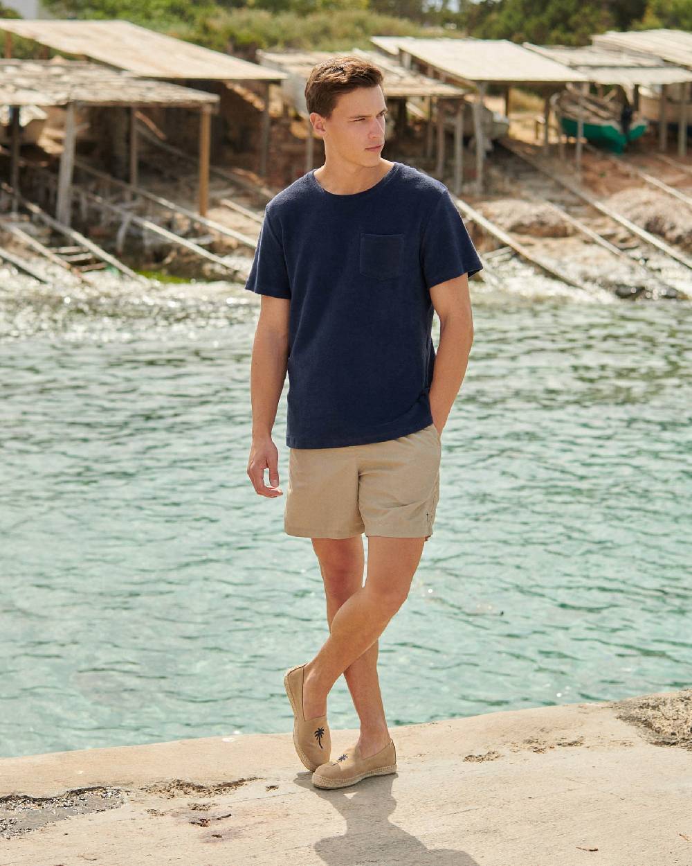 Manebí Organic Terry Cotton Emilio T-Shirt - Navy Novità