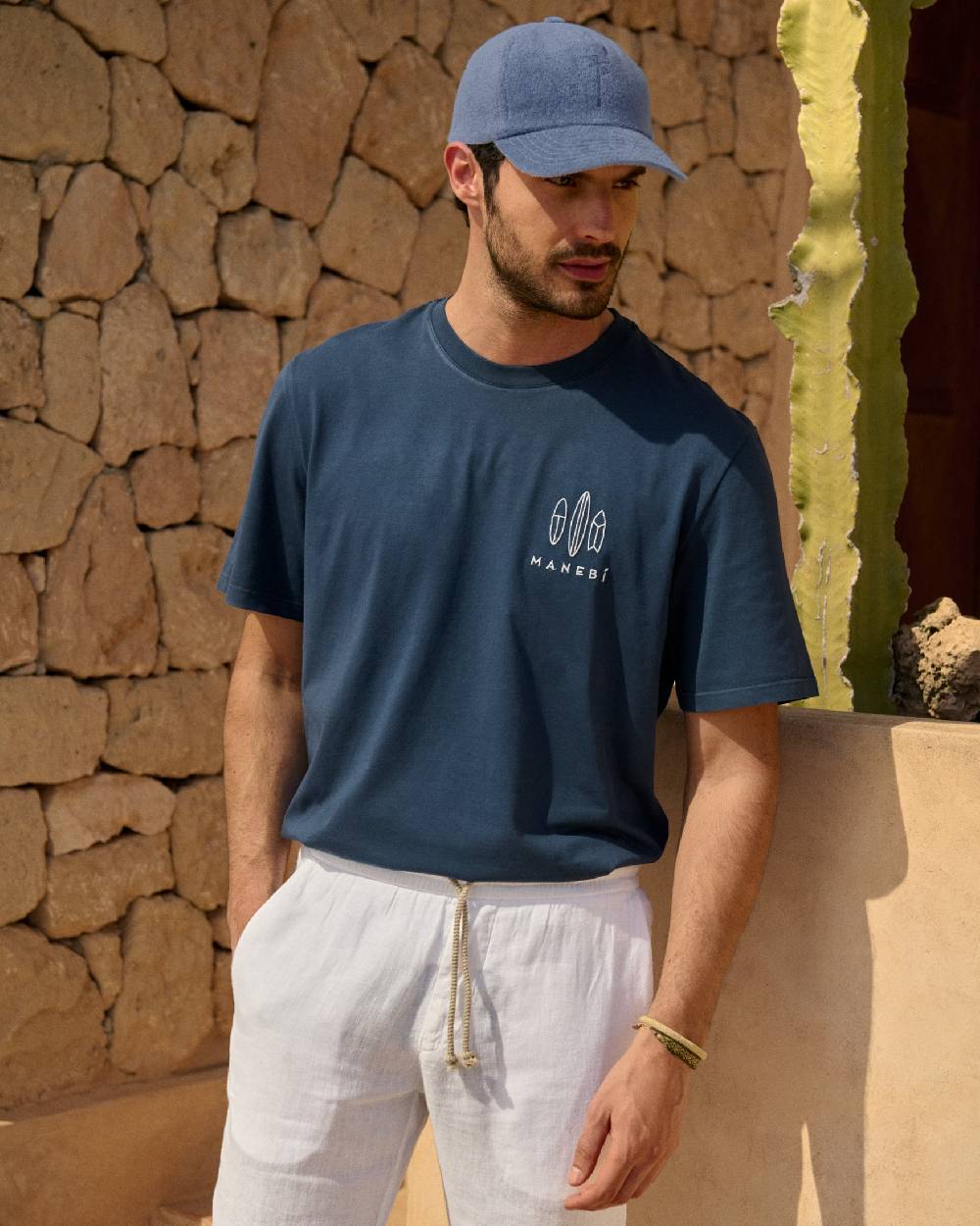 Manebí Organic Terry Cotton Lucca Cap - Petrole Saldi