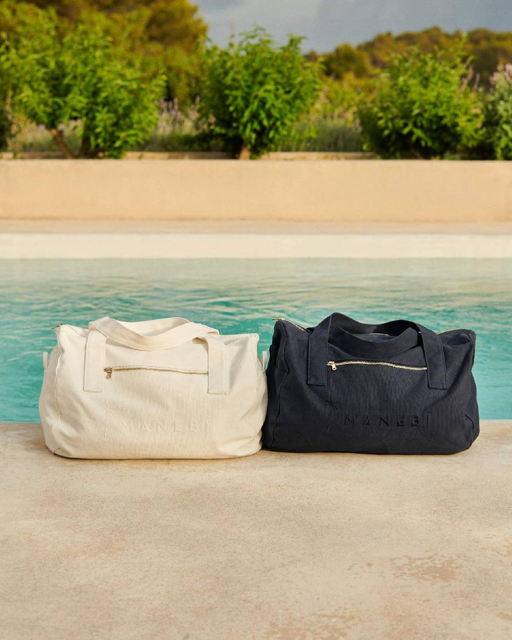 Manebí Canvas Weekend Bag - La Havana Blue In Saldo