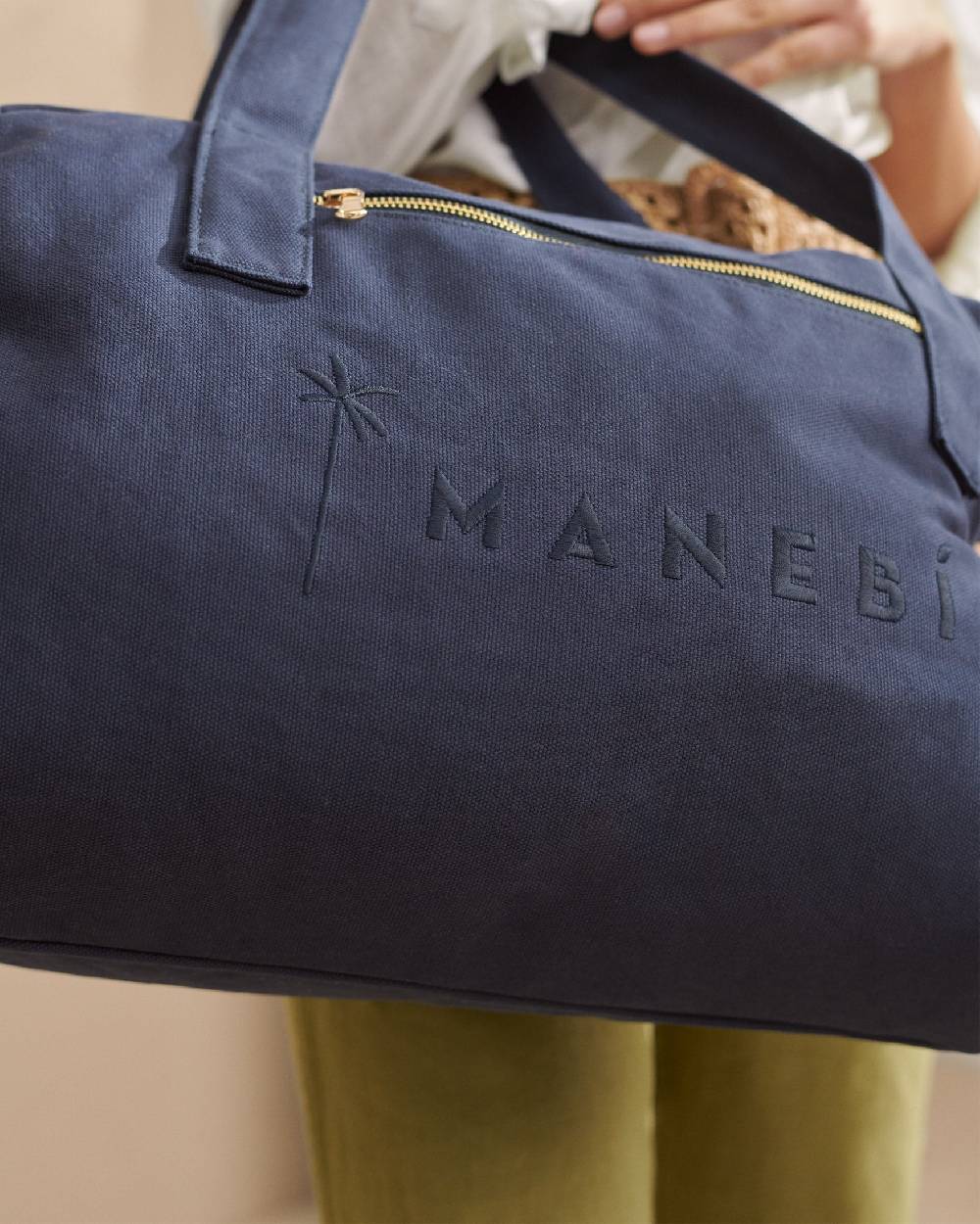 Manebí Canvas Weekend Bag - La Havana Blue In Saldo