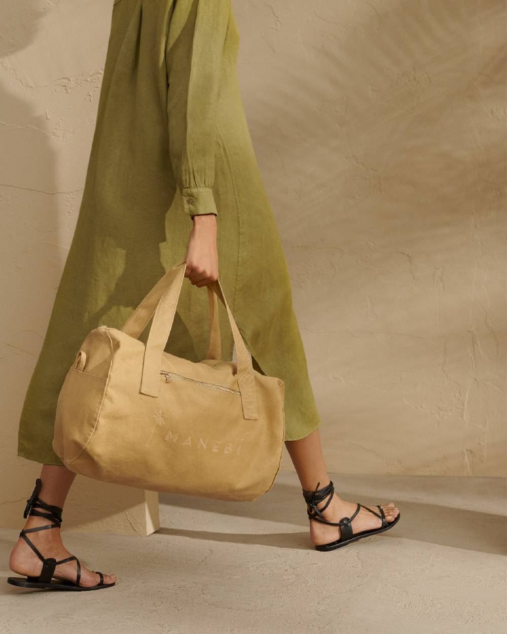 Manebí Canvas Weekend Bag - La Havana Cuero Nuova