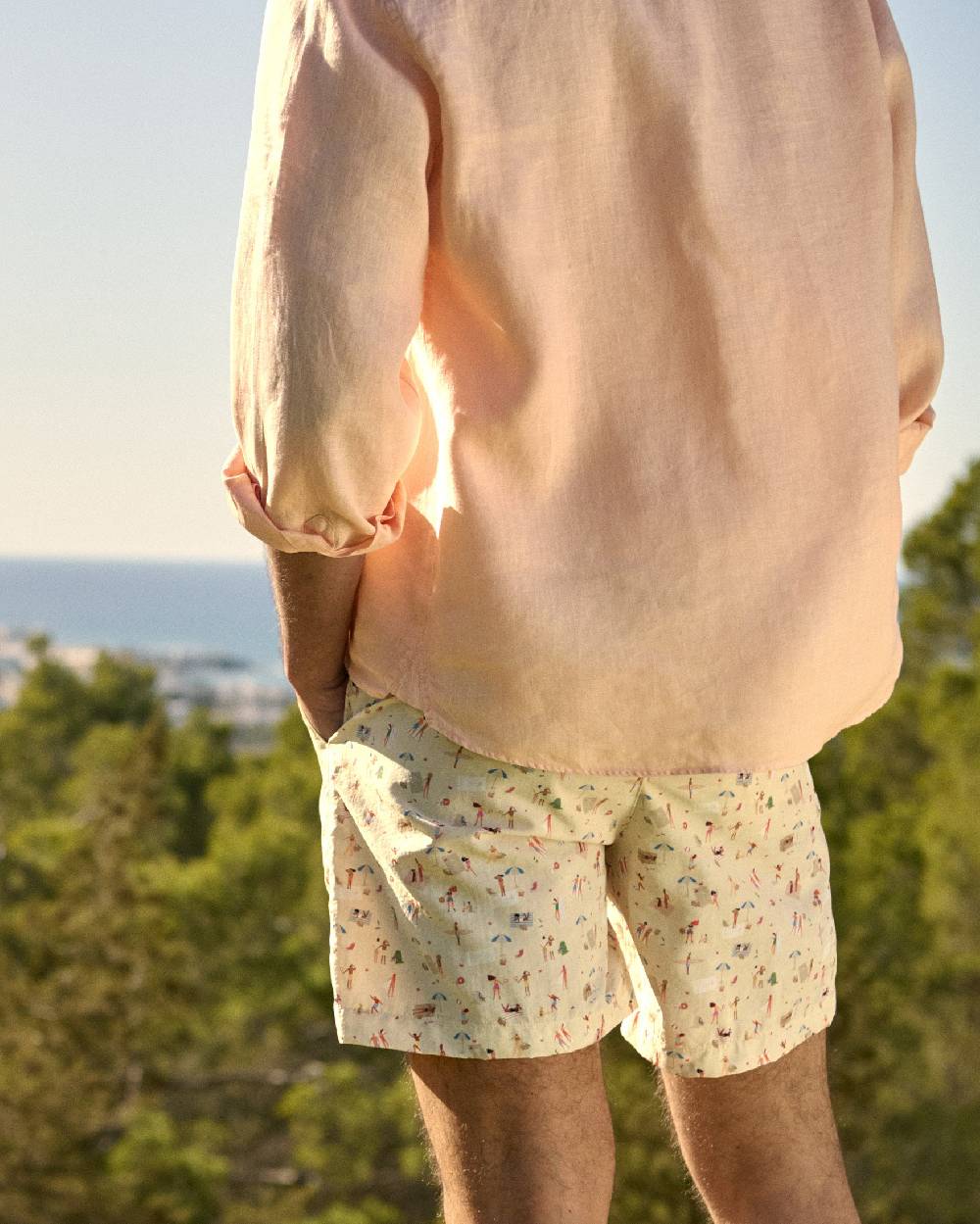 Manebí Printed Swim Shorts - Kids At The Beach Fornitura limitata