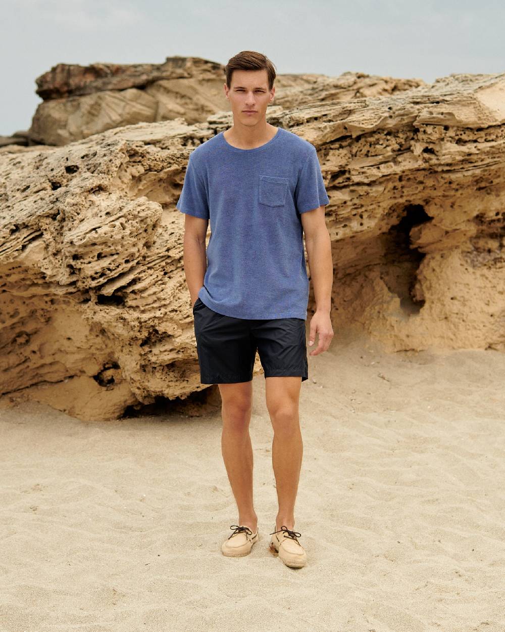 Manebí Solid Color Swim Shorts - Recycled Ultra Light Night Blue Smaltimento dello stoccaggio