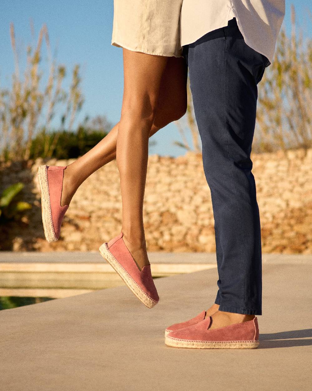Manebí Suede Double Sole Espadrilles - Hamptons Terracotta Grandi sconti