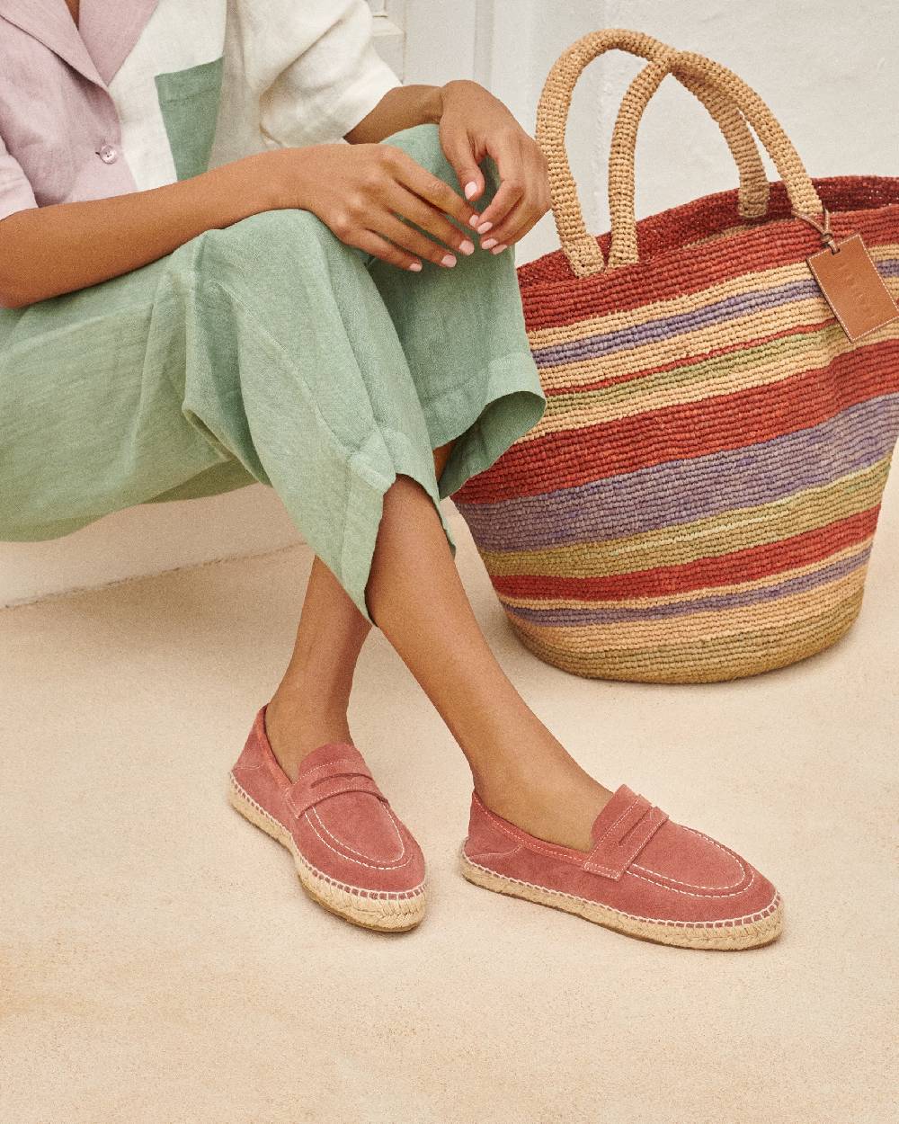 Manebí Suede Loafers Espadrilles - Hamptons Terracotta Bestseller