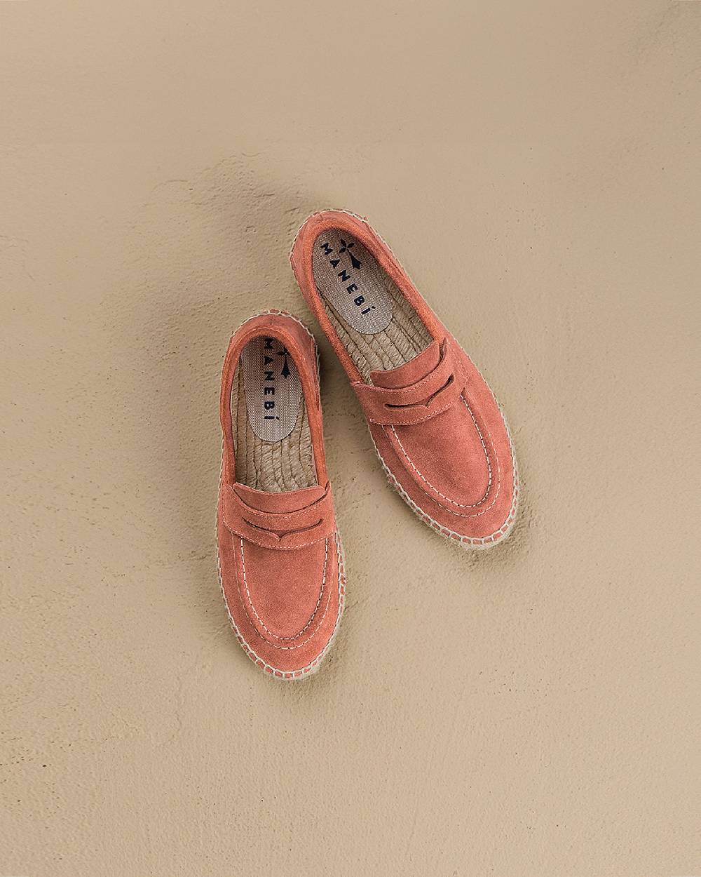 Manebí Suede Loafers Espadrilles - Hamptons Terracotta Bestseller