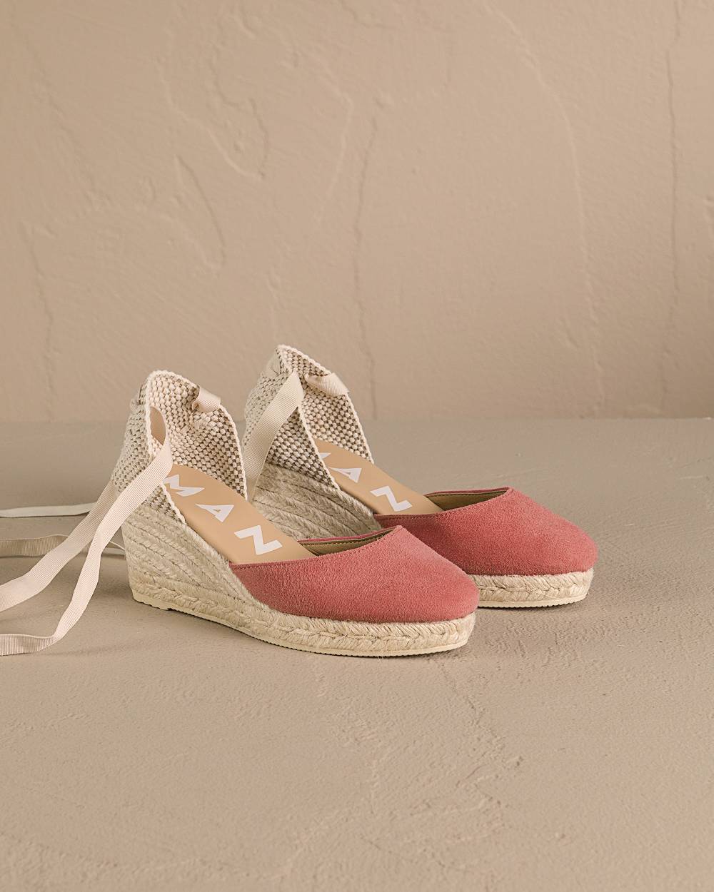 Manebí Soft Suede Low Wedge Espadrilles - Terracotta Offerte giornaliere