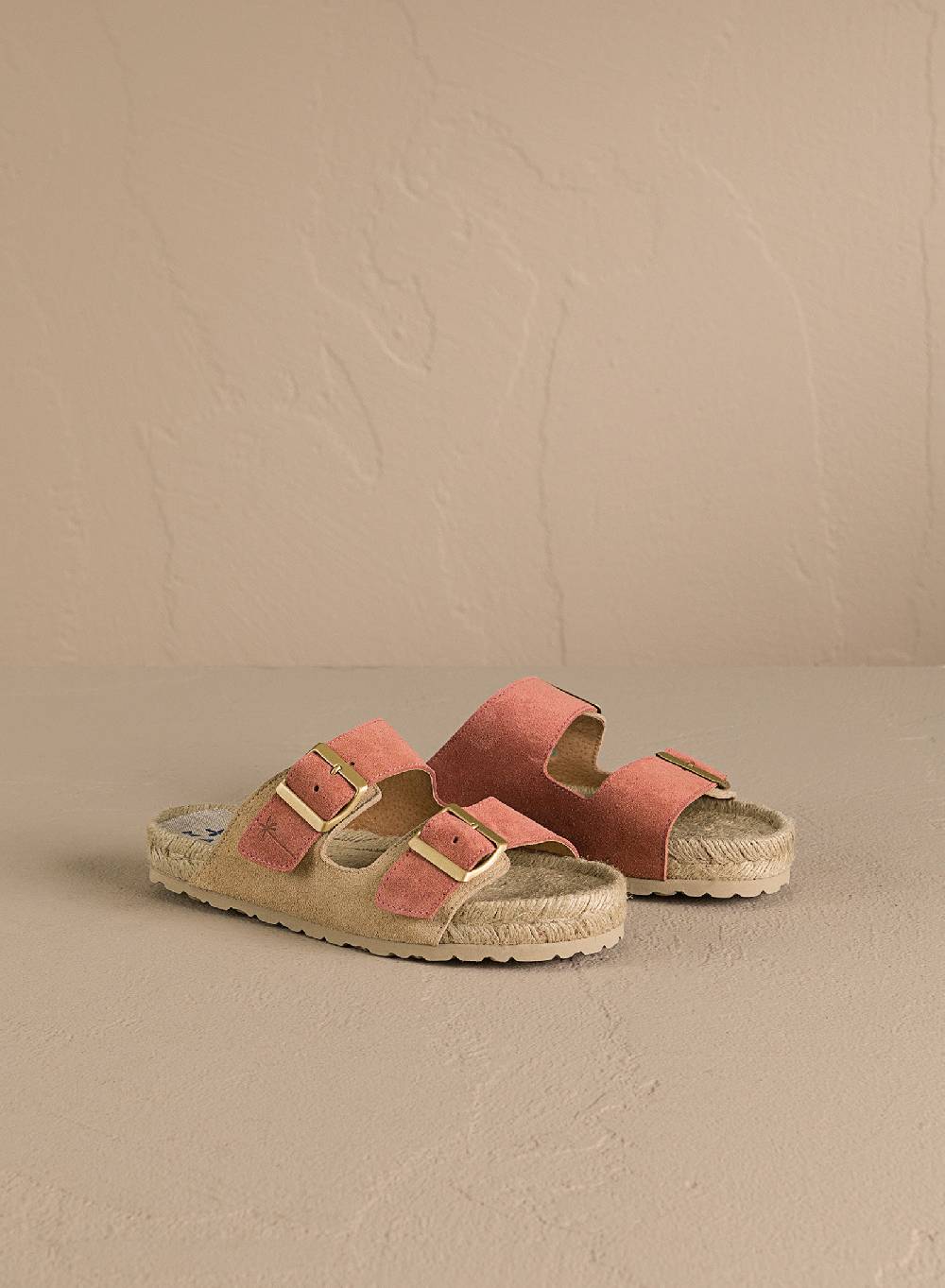 Manebí Suede Nordic Sandals - Terracotta \u0026 Champagne Beige Offerte speciali