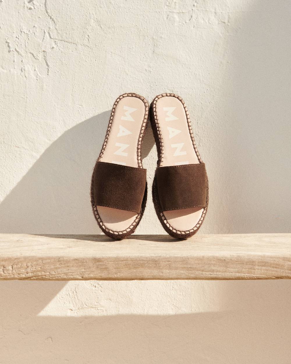 Manebí Suede Double Sole Slides - Hamptons Cocoa On Tone Prezzo basso