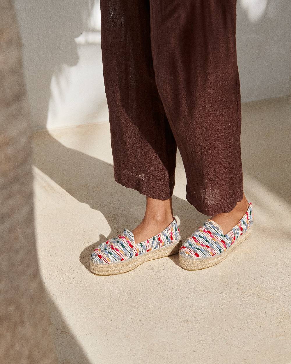Manebí Cotton Jaquard|Double Sole Espadrilles - Multicolor Stripes Ultimo giorno