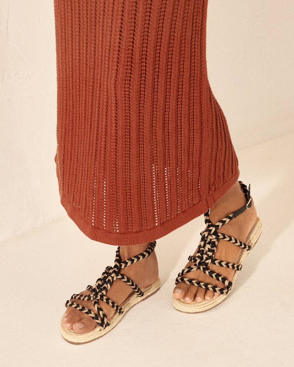 Manebí Jute Tie-Up Rope Sandals - Yucatán Natural Tie-Up Fino al 65% di sconto