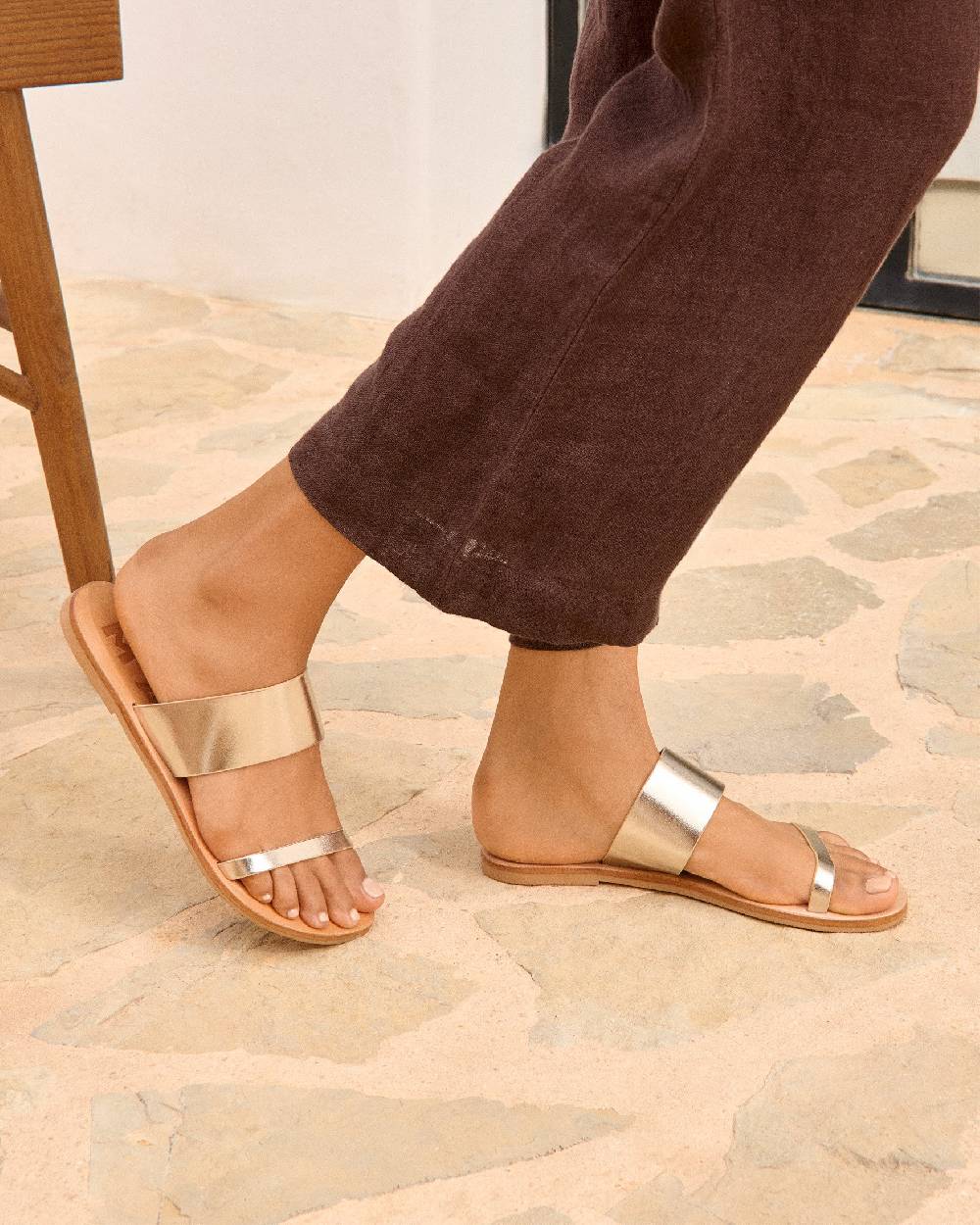 Manebí Leather Two Bands Sandals - Platinum Discount Store per i nuovi prodotti