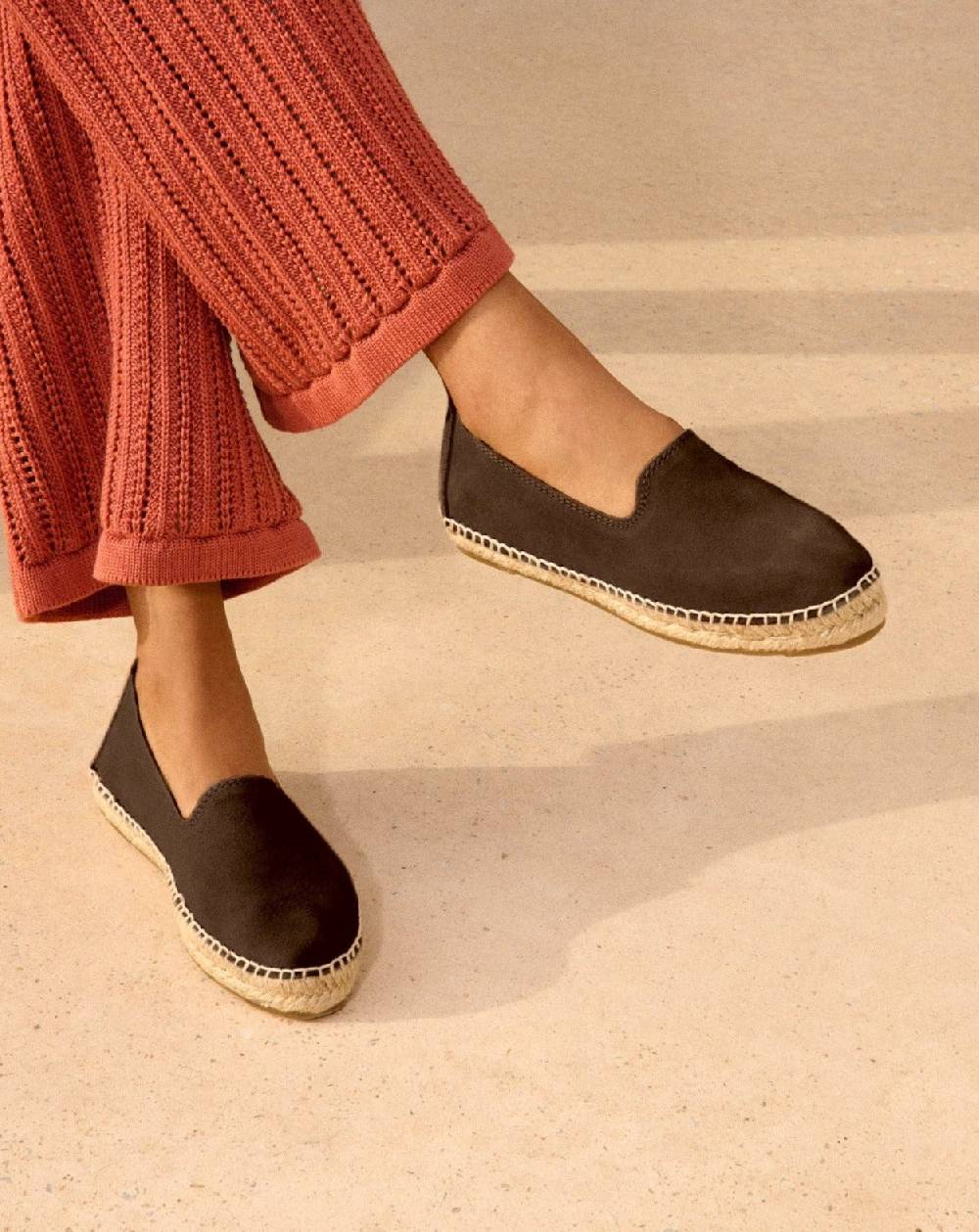Manebí Suede Flat Espadrilles - Cocoa Promozione Limitata