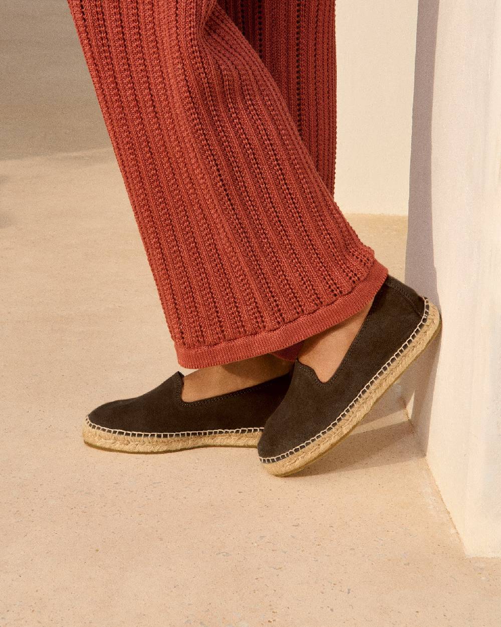 Manebí Suede Flat Espadrilles - Cocoa Promozione Limitata