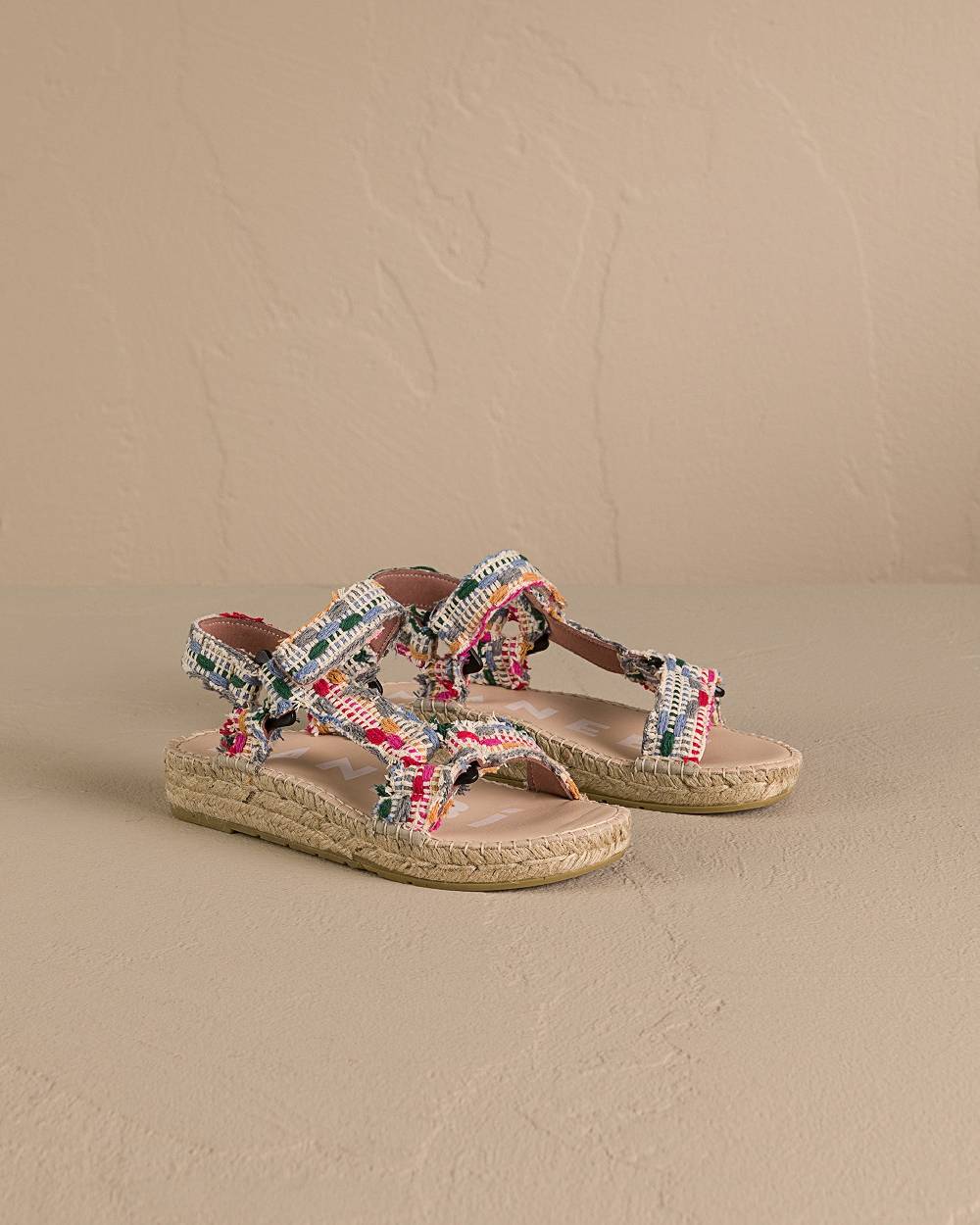 Manebí Cotton Jaquard Hiking Sandals - Multicolor Stripes Online
