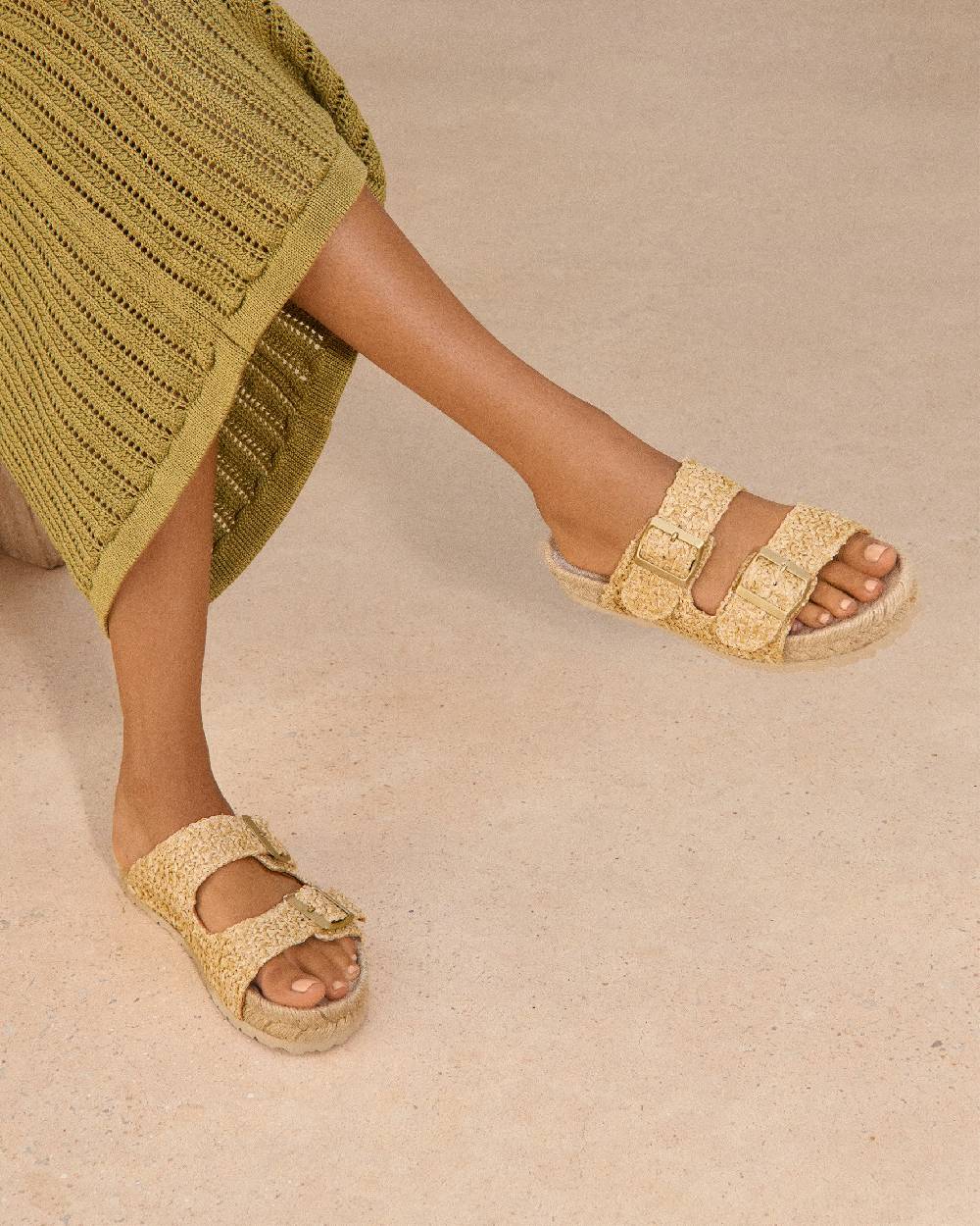 Manebí Raffia Nordic Sandals - Raffia Net Saldi