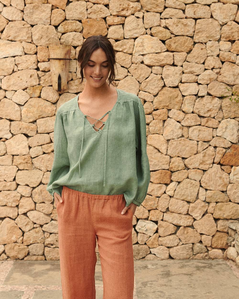 Manebí Linen Varadero Shirt - Mineral Green Nuova
