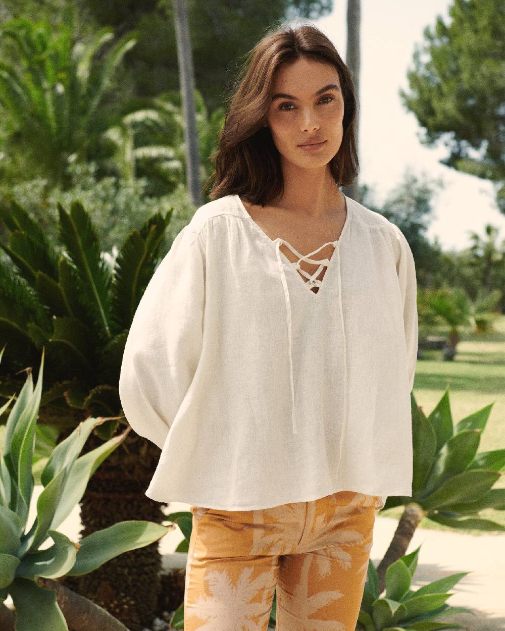 Manebí Linen Varadero Shirt - Eggnog Moda