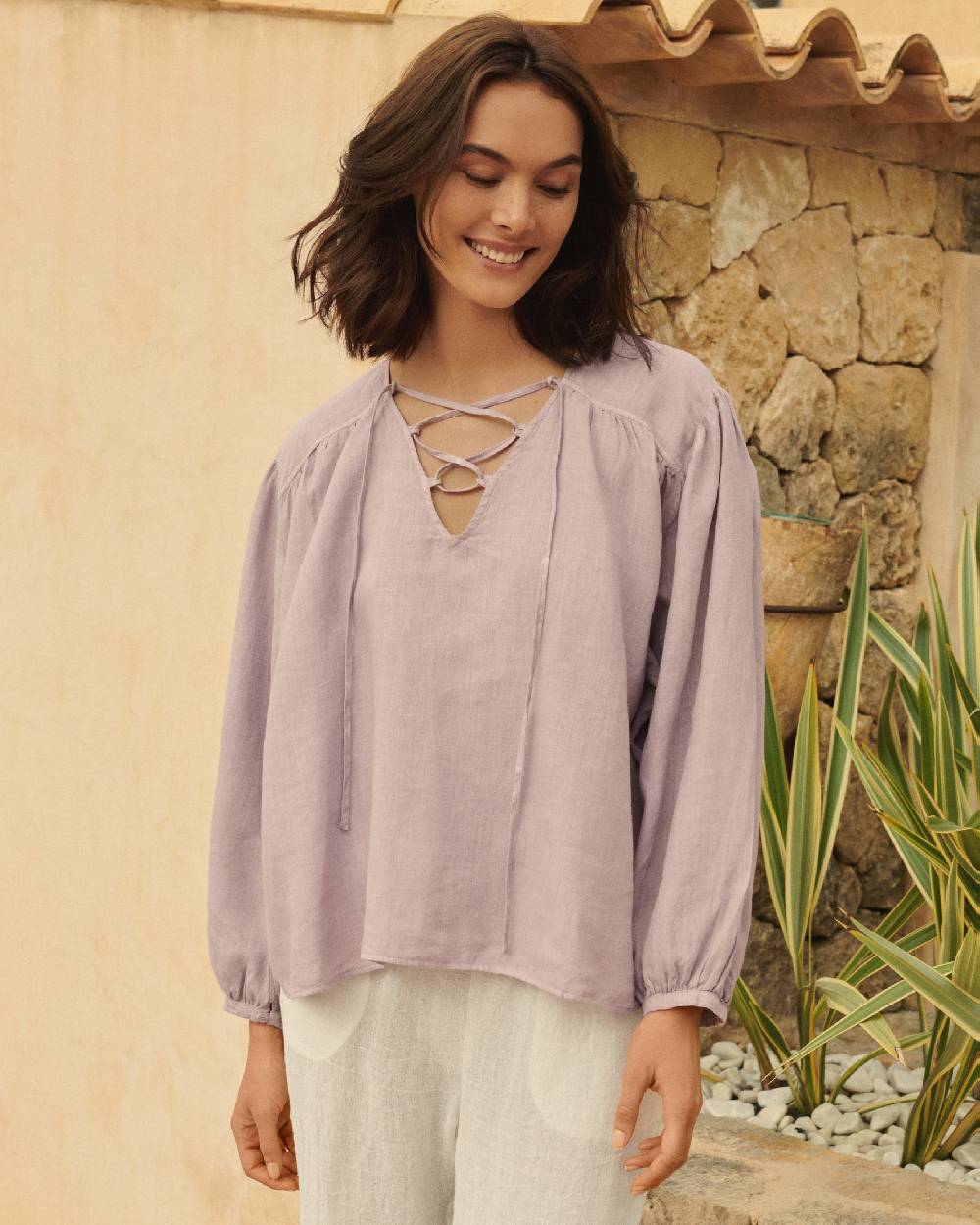 Manebí Linen Varadero Shirt - Iris Spedizione gratuita