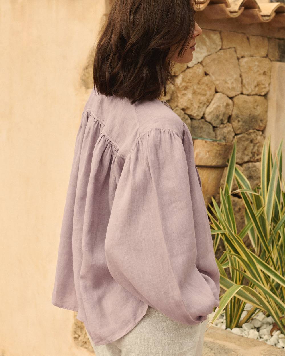 Manebí Linen Varadero Shirt - Iris Spedizione gratuita