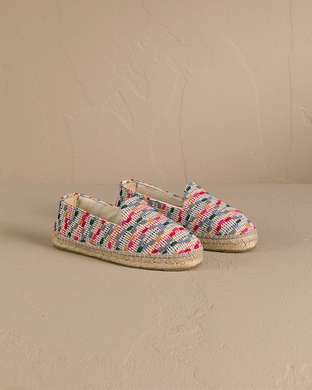 Manebí Cotton Jaquard Espadrilles - Multicolor Stripes Liquidazione