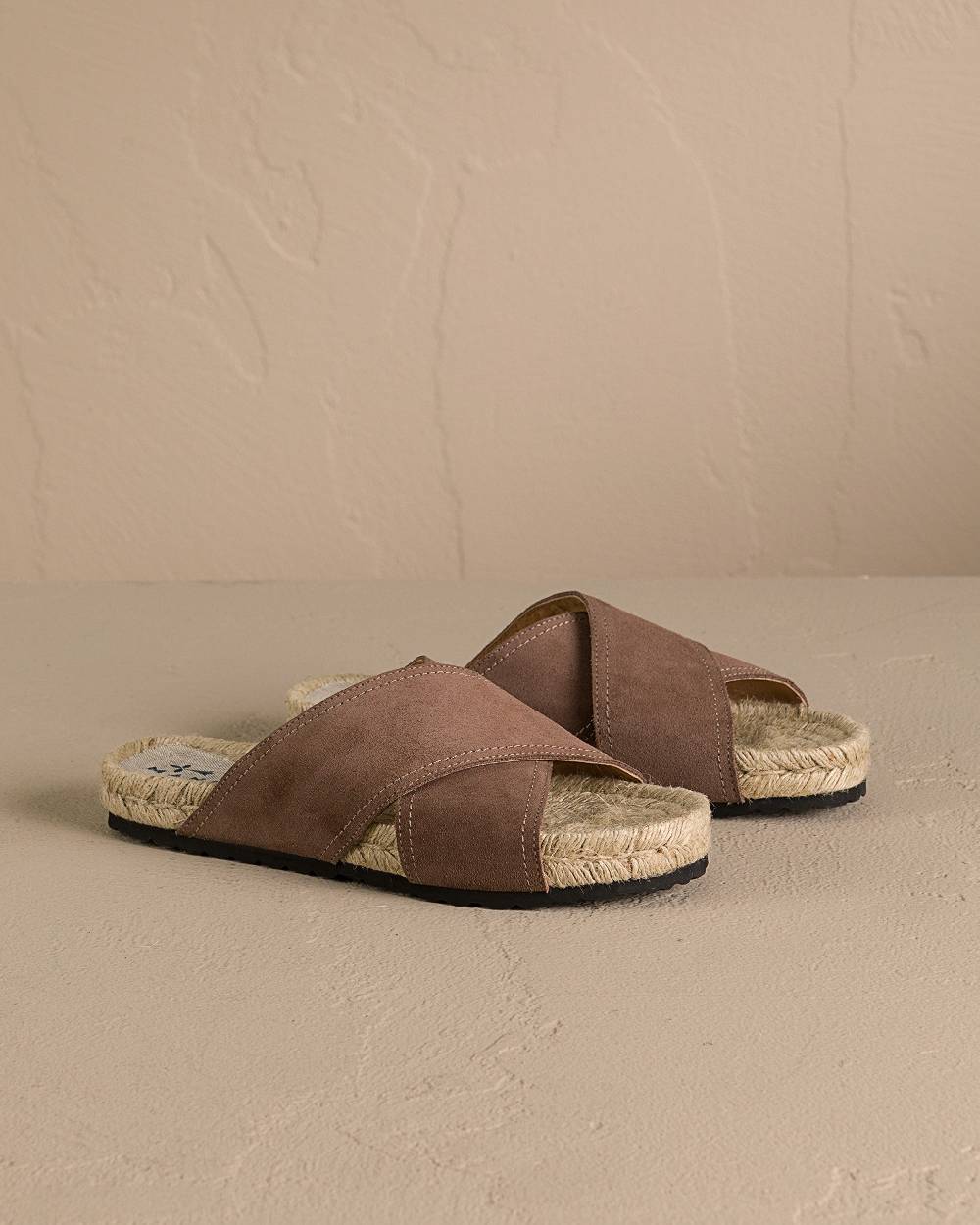 Manebí Suede Crossed Bands Sandals - Moka Prezzo basso