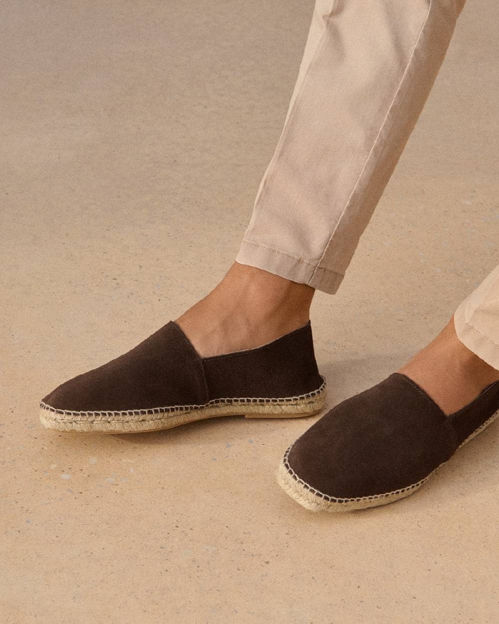 Manebí Suede Square Toe Espadrilles - Cocoa Super Saving Price