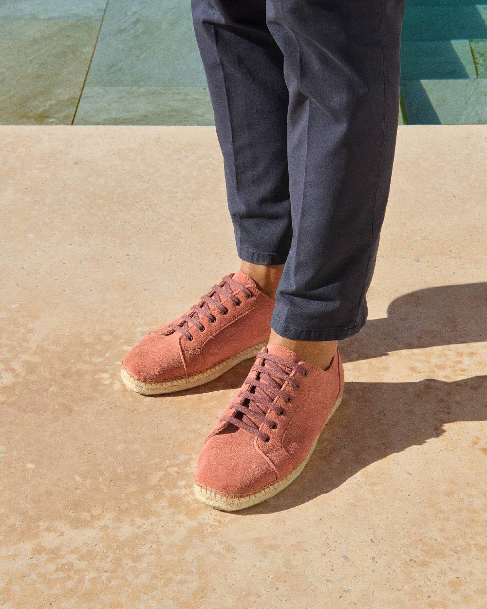 Manebí Suede LaceUp Espadrilles - Terracotta Ultimi due giorni