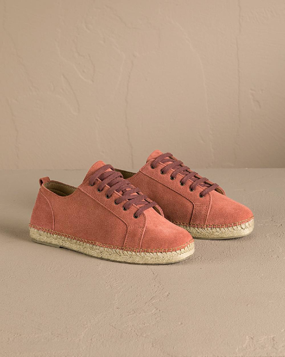 Manebí Suede LaceUp Espadrilles - Terracotta Ultimi due giorni