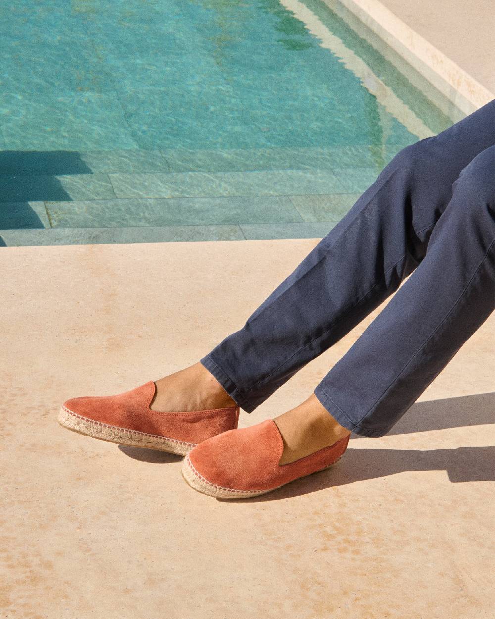 Manebí Suede Espadrilles - Orange Rust Ultimo giorno