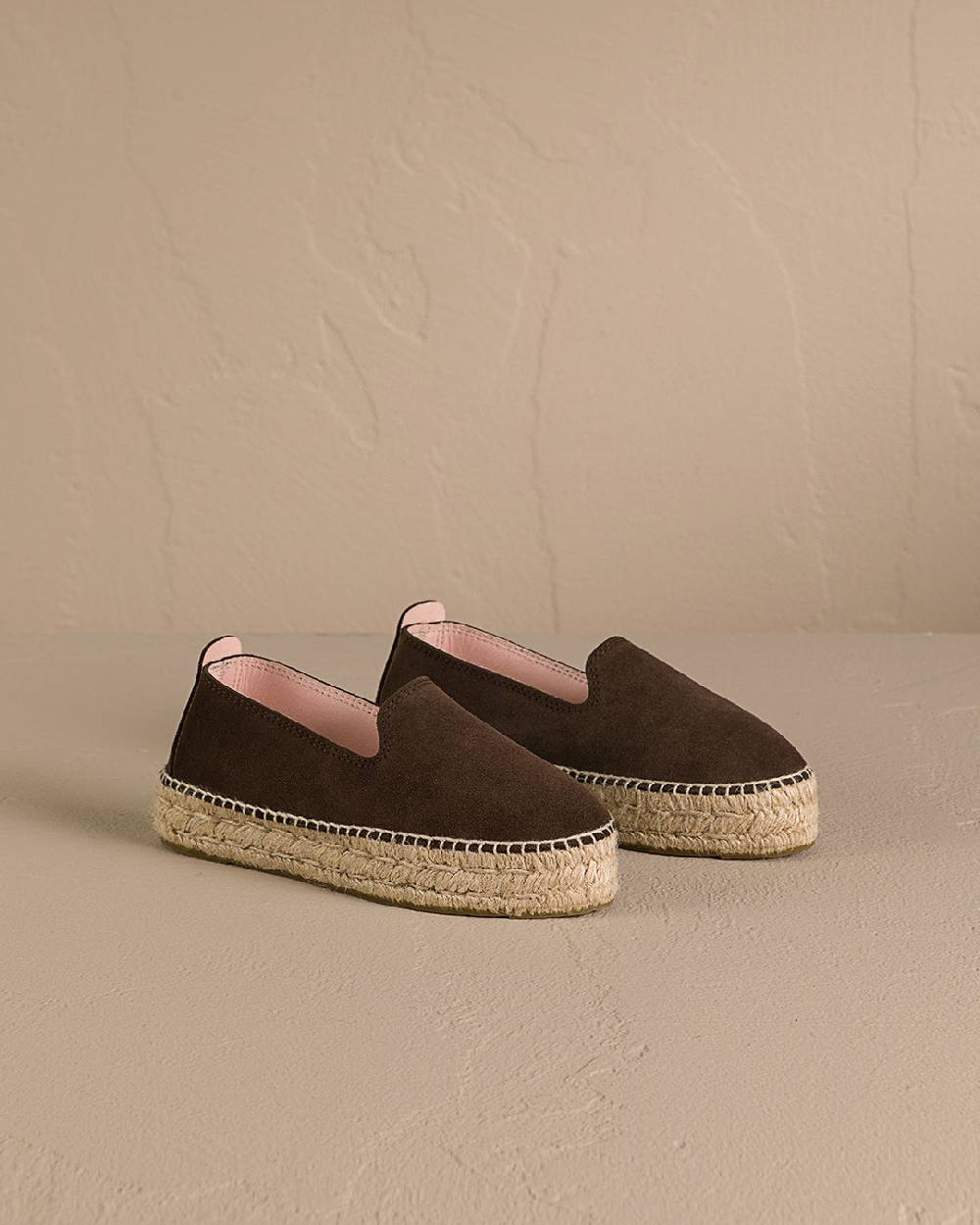 Manebí Suede Double Sole Espadrilles - Hamptons Cocoa Sostegno trimestrale